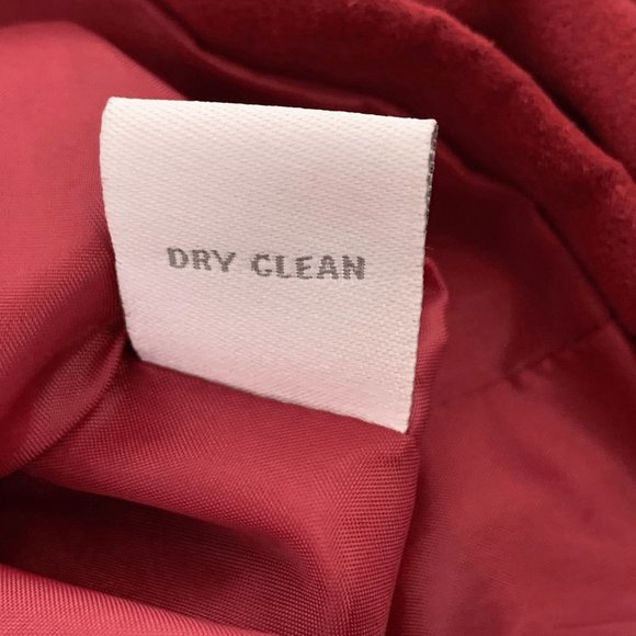 Dressbarn Red Suede Zipper Jacket Collared Pockets Large Lined Polyester Long Sl - Picture 15 of 16